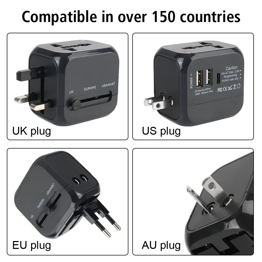 Adaptateur de Voyage Universel 4-en-1