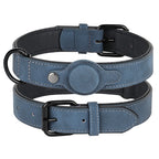 Collier pour Chien en Cuir PU - Anti-Perte avec Porte-Médaille, Réglable