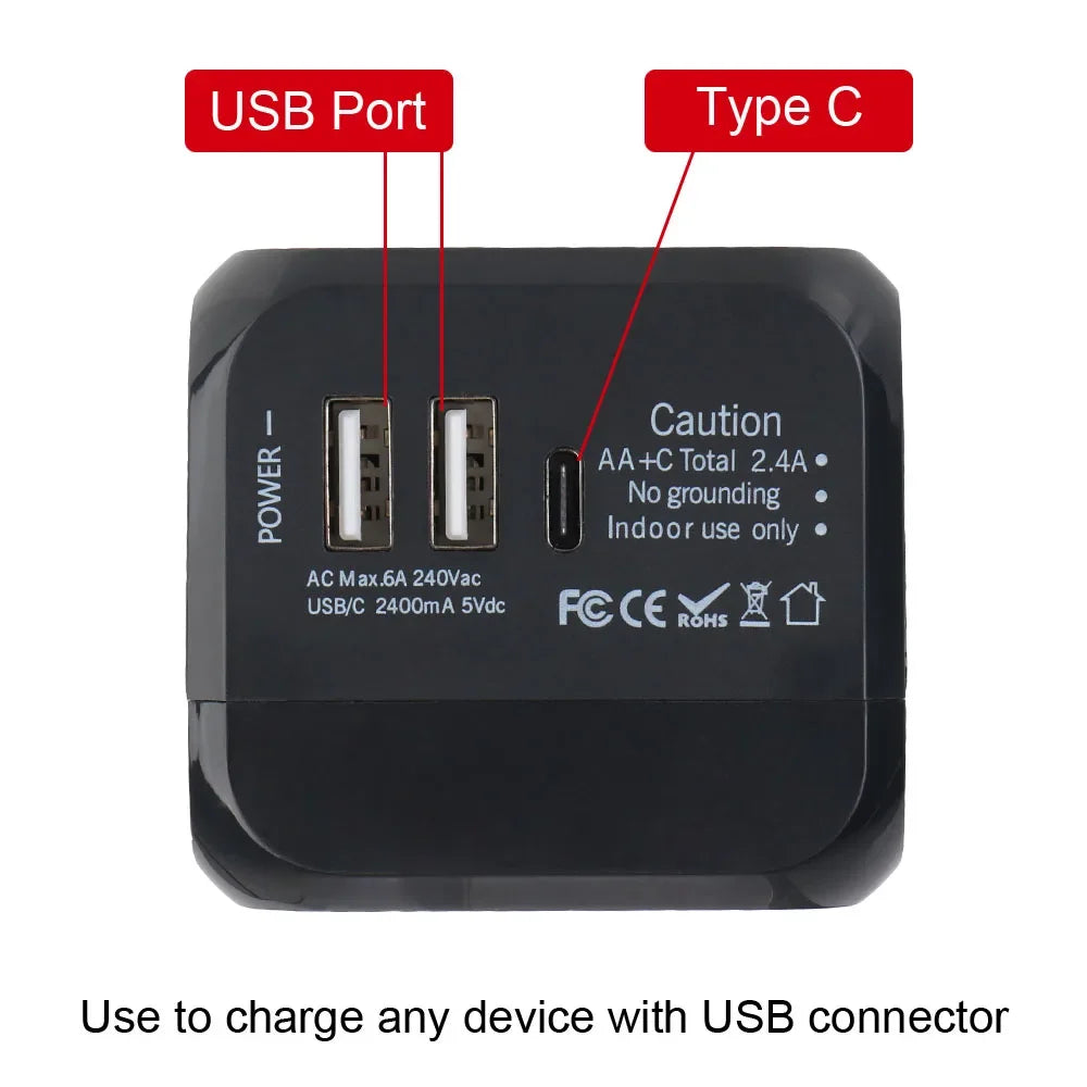 Adaptateur de Voyage Universel 4-en-1