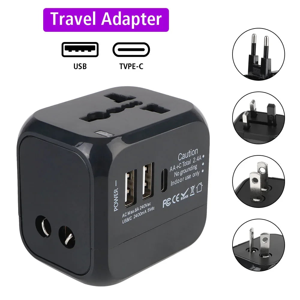 Adaptateur de Voyage Universel 4-en-1