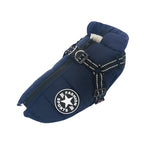 Manteau Chien Imperméable Doublé Polaire avec Harnais Intégré - Bandes Réfléchissantes