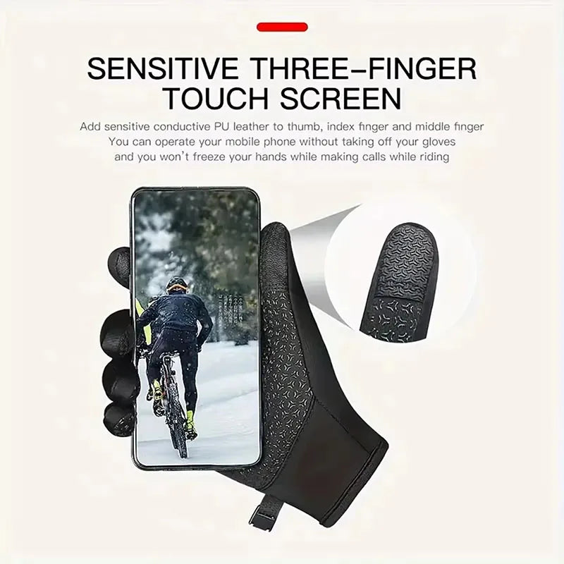 Gants Chauffants Tactiles Imperméables - Randonnée & Sports d'Hiver