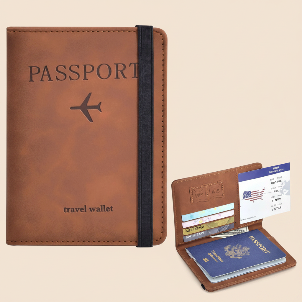 Porte-Passeport RFID Cuir Vegan
