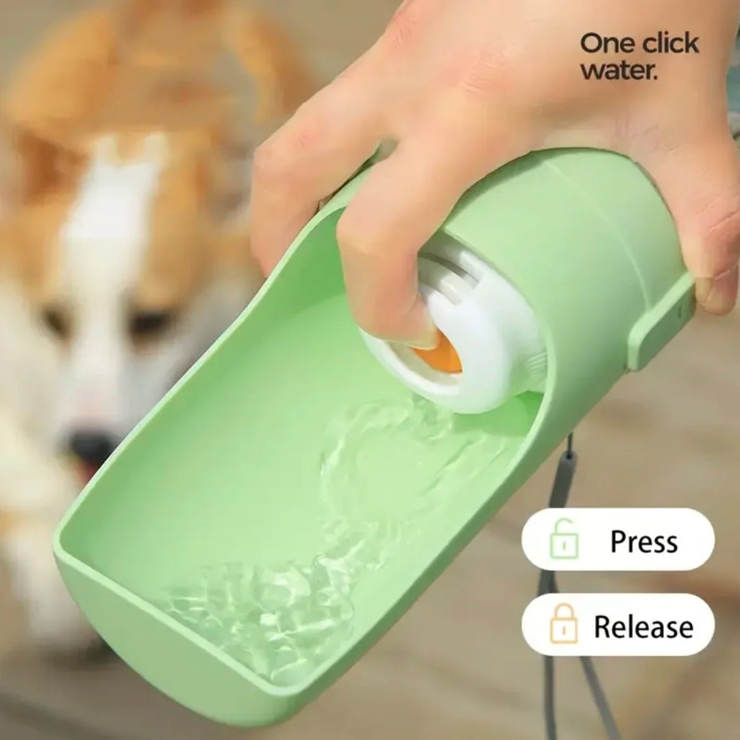 Gourde de Voyage pour Animaux — 2 en 1 Eau & Croquettes