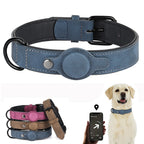 Collier pour Chien en Cuir PU - Anti-Perte avec Porte-Médaille, Réglable
