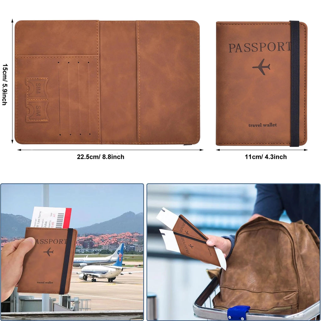Porte-Passeport RFID Cuir Vegan