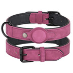 Collier pour Chien en Cuir PU - Anti-Perte avec Porte-Médaille, Réglable