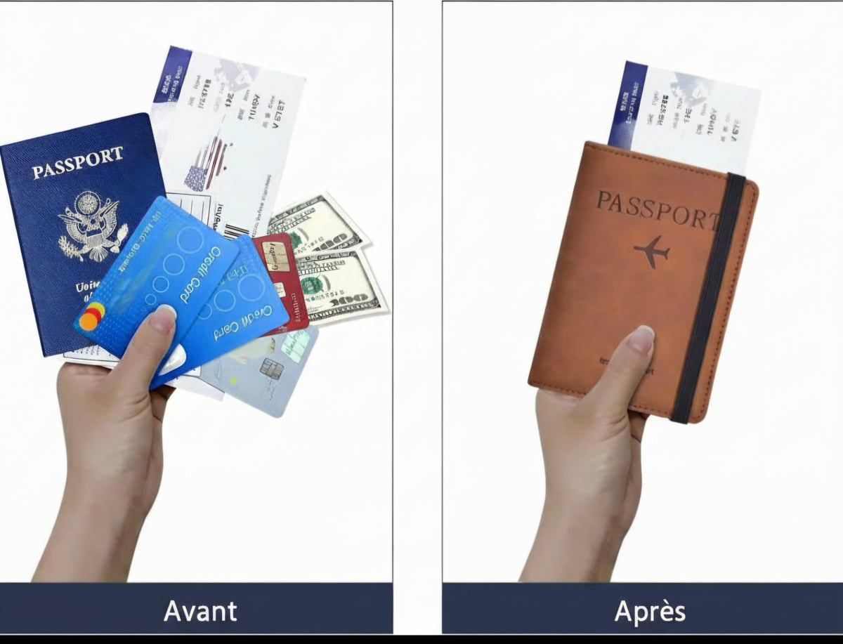 Porte-Passeport RFID Cuir Vegan