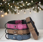 Collier pour Chien en Cuir PU - Anti-Perte avec Porte-Médaille, Réglable